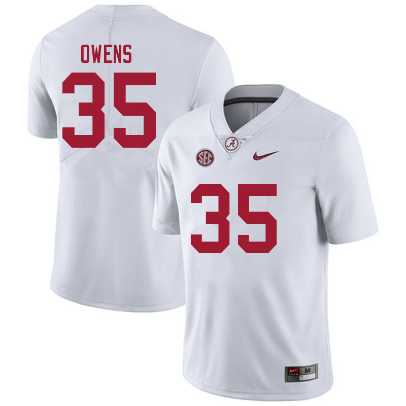 Alabama Crimson Tide Men's Austin Owens #35 White NCAA Nike Authentic Stitched 2021 College Football Jersey NB16B53CX